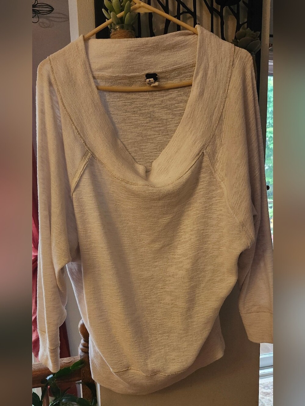 We The Free cream knit scoop pullover